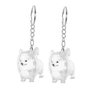 BESPORTBLE 2 pièces Porte-clés Boîte Commémorative pour Poils de Chien et Chat Pendentif Transparent Forme de Chien Coffret Rangement Souvenir Pratique et Portable Polyvalent pour Amoureux