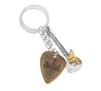BESPORTBLE 2 pièces Porte Clés Guitare avec Médiators et Électrique Design et Facile à Fixer pour Amateurs de Musique Hommes et Femmes