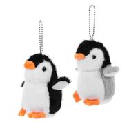 BESPORTBLE 2 Pièces Porte Clés Peluche Adorable Peluche Charm de Sac et Décoration Multifonctionnelle pour Fêtes Noir