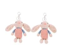 BESPORTBLE 2 Pièces Porte Clés Peluche Lapin Accessoire Mignon pour Sacs à et Clés Pendentif Décoratif Peluche Douce et pour Décorations Enfantines