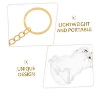 BESPORTBLE 2 Pièces Porte-clés Transparent pour Poils Animaux Boîte de Rangement Commémorative Capsule Souvenir pour Cheveux de Chien Pendentif Urne Miniature Portable