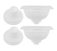 BESPORTBLE 2 Pièces Pot de Fleurs en Plastique Scindapsus, Pot de Plantes D'intérieur Blanc, Forme Colonne Romaine, Plastique, Léger, Lavable, Surface Lisse, pour Balcon et Intérieur