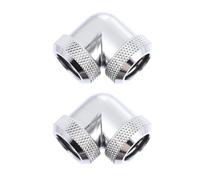 BESPORTBLE 2 pièces Raccord Coudé Double Tête pour Refroidissement Liquide PC Adaptateur Extension Étanche avec Triple Joint Torique Compatible Tuyaux Rigides Remplacement pour Système