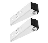 BESPORTBLE 2 Pièces Roulettes Conception en Nylon Galvanisé Silencieuse en Polyvalente Support Bois Argentées et pour Porte Adaptées pour Portes Coulissantes Zones de Vie