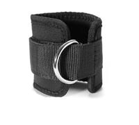 BESPORTBLE 2 pièces Sangles de Cheville Renforcées D-Ring pour Gym Musculation Exercices Jambes avec Rembourrage Coton Confortable Noir