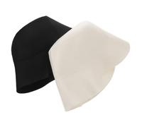 BESPORTBLE 2 Pièces Sauna Hat Feutre Chapeau de Sauna Laine Absorbant Eau et Isolant pour Femmes Casquette Bob Respirante et Confortable pour Bain Russe