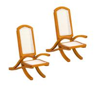 BESPORTBLE 2 Pièces Scale Vintage Mini Dining Armchairs for Dollhouse Living Craft Decoration