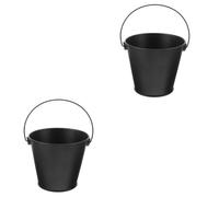 BESPORTBLE 2 Pièces Seau D'égouttage pour Poêle à Frire BBQ Poêlon Baril D'égouttement De Gril Seau à Huile pour Barbecue Fer Blanc Feuille De Fer Petit en