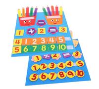 BESPORTBLE 2 pièces Set de Jouets Éducatifs Feutre pour Garçon Fille de Mathématiques pour à Compter Additionner Soustraire Activités Manuelles pour Éducation Précoce