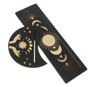 BESPORTBLE 2 pièces Support de Cartes Tarot Bois Sculpté Porte-Cartes Décoratif pour Divination Organisateur de Cartes pour Méditation et Lecture Accessoire Ésotérique pour Espace de Travail