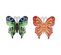 BESPORTBLE 2 Pièces suspendu carillons éoliens pour l'extérieur décor suspendu mural art mural extérieur Décoration de patio colorés en métal décoration de le fer