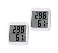 BESPORTBLE 2 pièces Thermomètre Hygromètre Intérieur Digital Affichage LCD Grand Écran Mesure Température et Humidité pour Maison et Chambre et Facile à Installer Plage