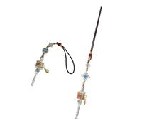 BESPORTBLE 2 pièces Tibétaine de Protection Six Pendentif Prière Roue Charme Porte Clés Voiture Décoration Feng Shui Bonne pour Voyage Paisible