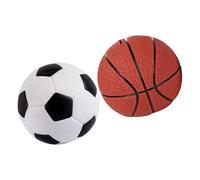 BESPORTBLE 2 pièces Tirelire Garçon Forme Ballon de Foot et Basket Vinyle Épais Incassable Facile Insertion et Billets Pot à Économies Sécurisé pour Garçon Fille