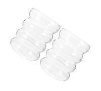 BESPORTBLE 2 pièces Verres Nervurés Transparent Tasse à Lait Bar Boissons Chaudes Froides pour Maison Bureau