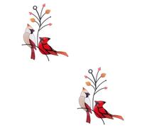 BESPORTBLE 2 Pièces Vitrail Bijoux Fenêtre Suspendue Attrape-Soleil Oiseau Signe De Bienvenue Oiseau Fenêtre Suspendue Oiseau Porte Signe Maison Suspendus Décor Oiseau Suspendus Décorations