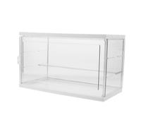 BESPORTBLE 2 pièces Vitrine Acrylique Empilable à Niveaux avec Cloison Amovible Boîte Transparente pour Figurines et Objets de Collection Protection Anti-poussière et Montage Facile Lot