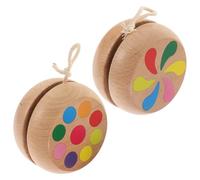 BESPORTBLE 2 Pièces Yoyo Bois Ajustable pour Garçon Fille Éducatif de Coordination Jeu Simple et Cadeau Anniversaire et Fête Lot