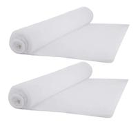 BESPORTBLE 2 Tapis de Neige Artificielle Épais 2 Pièces Couverture de Neige Décorative Blanche Matériau Non Fondant Décor Hivernal pour Noël Décoration Village Enneigé Rouleau à Découper