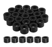 BESPORTBLE 20 Bouchons Noirs Lisses 28 Dents pour Flacons D’Aromathérapie avec Trou Bouchons de Remplacement pour Flacons D’Huiles Essentielles Distributeur Pratique Usage Maison et Bien-