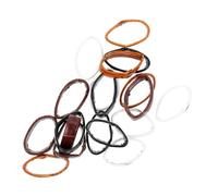 BESPORTBLE 20 Pièces Anneaux Cuir pour Bracelet Montre Anneaux de Maintien Souples et Durables pour Bracelet de Montre Accessoires de Remplacement Multicolores Blanc Marron Foncé Marron Noir