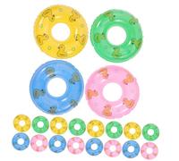 BESPORTBLE 20 Pièces Anneaux de Natation Miniatures Jouets Flottants Colorés Accessoires de Photographie et Décorations pour Fête Bains et Éducation Couleur Aléatoire