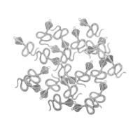 BESPORTBLE 20 Pièces bracelets serpent pour la fabrication de bijoux bracelet à breloques serpent Pendentif collier Bijouterie serpent Pendentif serpent cosplay bricolage trouver Silver