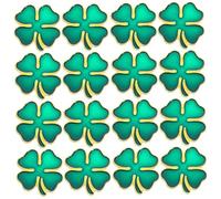 BESPORTBLE 20 Pièces Broche Trèfle Métal Émaillé Épingle Magnétique Sans Dommage Accessoire Unisexe pour Vêtements Sacs Costume Décoration Saint Patrick
