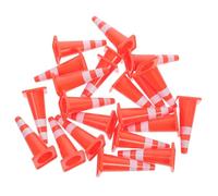 BESPORTBLE 20 pièces Cônes Signalisation Miniature Plastique pour Garçon Fille Jeu Éducatif de Circulation et Parking Accessoires de Simulation Routière pour Activités Familiales et