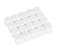 BESPORTBLE 20 Pièces Dés Acryliques Ronds Vierges Lot pour Jeux de Société Enseignement Mathématique et Création DIY