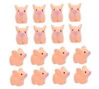 BESPORTBLE 20 Pièces Figurines de Cochons Miniatures Résine Décorations Polyvalentes pour Jardin Féerique Bureau et Anniversaire Motifs Ludiques et Faciles à Entretenir