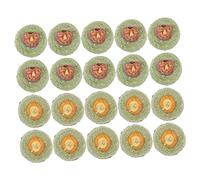 BESPORTBLE 20 Pièces Gâteau d'herbe Molaire pour Animaux De Compagnie Rat Lapin Lapins À Mâcher Lapins De Animal en Peluche Gâteaux Molaires De Hamster Gâteaux d'herbe Naturelle Biscuit