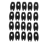 BESPORTBLE 20 Pièces Isolateur de Clôture Électrique D’Angle Carré Noir en Plastique