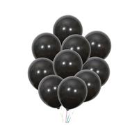 BESPORTBLE 20 pièces Lot de Ballons Latex Ronds Noirs Mats pour Décoration Anniversaire Halloween Mariage Fête