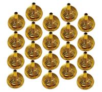 BESPORTBLE 20 pièces Lot de Supports de Drapeau de Table Portables Dorés Bases pour Bureau et Réunions Supports de Mât Pratiques pour Décoration et Négociation