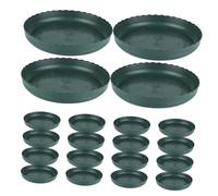 BESPORTBLE 20 Pièces soucoupes végétales Plantes Plateau de Soucoupe végétale Plateaux de Fleurs d'intérieur Plateaux Ronds en Plastique Plateau de Base pour Pot de Fleurs Portable Green