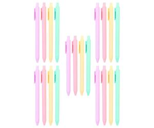 BESPORTBLE 20 Pièces Stylos à Gel Rétractables Macarons 0,5mm à Pointe Fine | Clip de Capuchon, Design à Pression, pour Listes, Documents, Journaling et Voyages