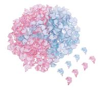 BESPORTBLE 200 Figurines Miniatures de Dauphins en Résine Colorée Rose et Bleue Décorations Marines pour Maisons de Poupées Jardins Féériques et Micro-Paysages Lot de 200 Pièces pour