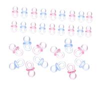 BESPORTBLE 200 Pièces Mini Charms Sucette Acrylique Transparent pour Décoration Shower Confettis Table Naissance Accessoires Fête Baptême Ornements pour Gâteau Couches