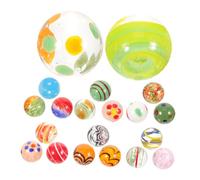 BESPORTBLE 20pièces Boule De Marbre Ronde Perles De pour Composition Décoration Aquarium Remplissage De Vases Décorations De Jardin Couleurs Assorties