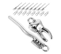 BESPORTBLE 20pièces Décorations à Suspendre Forme De Dent Breloques Pour Colliers Accessoires Diy Pour Fabrication De Bijoux Pendentifs Pour Femmes