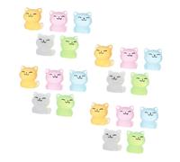 BESPORTBLE 20pièces Figurine De Chat Ornement De Micro Paysage Mini Figurines De Chat Lumineuses Décorations pour Maison De Poupée Jardins De Fées Plantes Pot