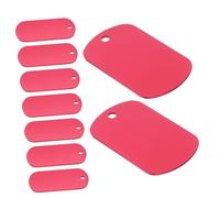 BESPORTBLE 20pièces Médailles Vierges pour Chien Double Face Rectangulaires avec Gravure Personnalisable pour Nom et Numéro et Facile Entretien