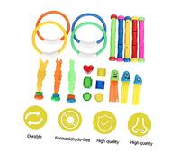 BESPORTBLE 21 pièces Jouets de Plongée pour Garçon Fille Anneaux de Plongée Bâtons et Algues Jouets Aquatiques Amusants pour Initiation Natation Couleurs Aléatoires Couleur Couleur Aléatoire