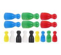 BESPORTBLE 24 pièces Bois Colorés pour Échecs Pièces de Remplacement Ludiques et Portables pour Jeux de Société et Activités Éducatives