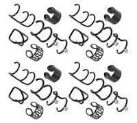 BESPORTBLE 24 pièces Boucles Oreilles Non Percées Clips Oreilles Métal Léger Accessoires Cheveux Tresses pour Femmes Noir