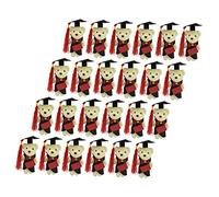 BESPORTBLE 24 Pièces Bouquet de Graduation Peluche Cartoons Décoration DIY de Fin Études Style Enveloppe Aléatoire Fournitures pour Fête
