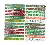 BESPORTBLE 24 pièces Bracelet Sportif PVC pour Garçon Fille Bracelets à Claquer Thématiques de Football pour Fêtes et École