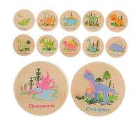BESPORTBLE 24 Pièces Échecs à mémoire de Dinosaures Jeu de Jouets d'oeufs de Dinosaure Jeu d'association créatif pour Enfants mémoire Bois