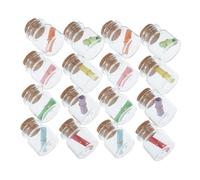 BESPORTBLE 24 pièces Mini Flacons Verre avec Bouchon Liège Petits Bocaux pour Décoration DIY Bouteilles Potion Transparentes avec Papiers à Souhaits Compactes et Polyvalentes pour Fêtes et